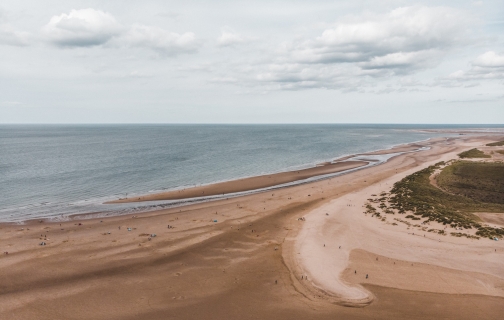 The calm English coast